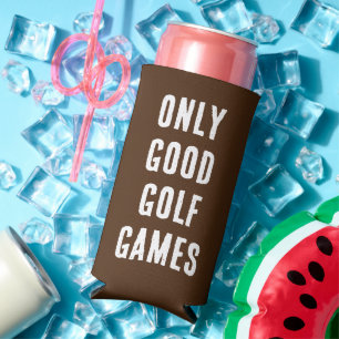 Enfriador De Latas Slim "Sólo buenos juegos de golf". Cita divertida. Marr