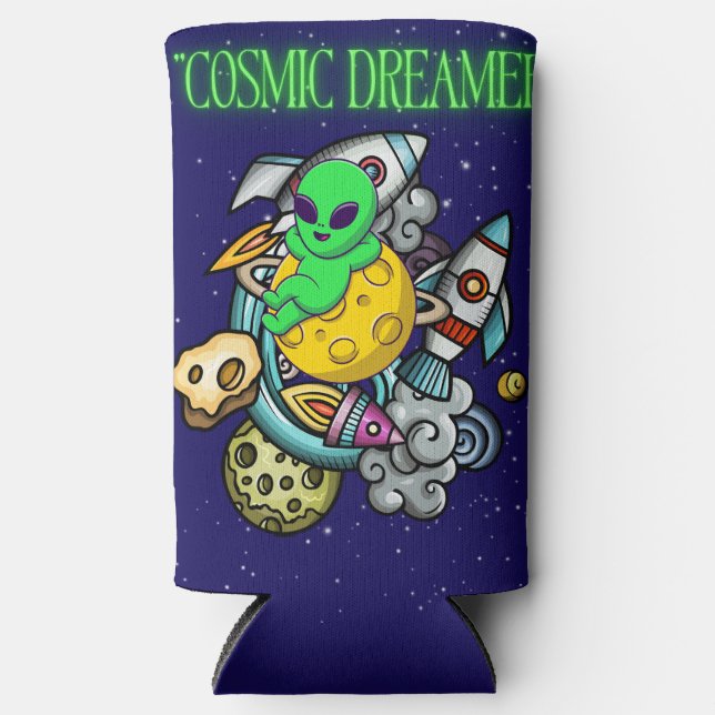 Enfriador De Latas Slim soñador cósmico (Anverso)