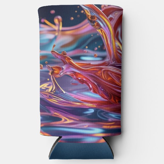 Enfriador De Latas Slim Splashing Color Liquids (Anverso)