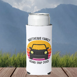 Enfriador De Latas Slim Spring Break Road Trip Sunset Customized