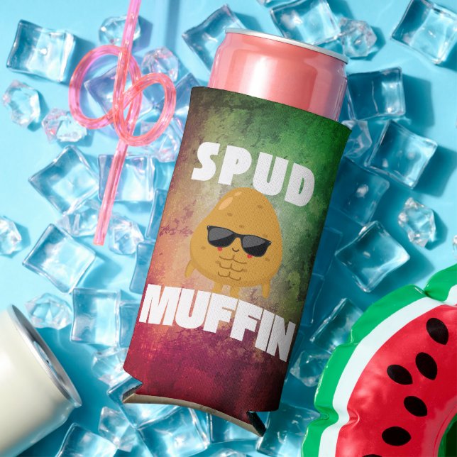 Enfriador De Latas Slim Spud Muffin Gracioso Potato Pun (Verano in situ)