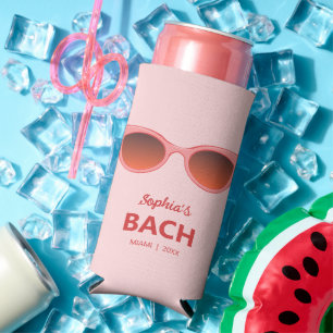 Enfriador De Latas Slim Sunnias rosas, gafas de sol de ojos de gato, matic