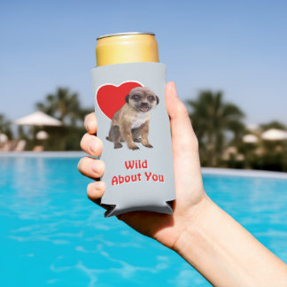 Enfriador De Latas Slim Suricata Linda Salvaje Por Ti Corazón Rojo Amor