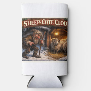 Enfriador De Latas Slim Tarjeta postal del Yule Lad islandés Sheep Cote Cl