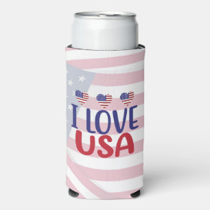 Enfriador De Latas Slim Te Amo USA