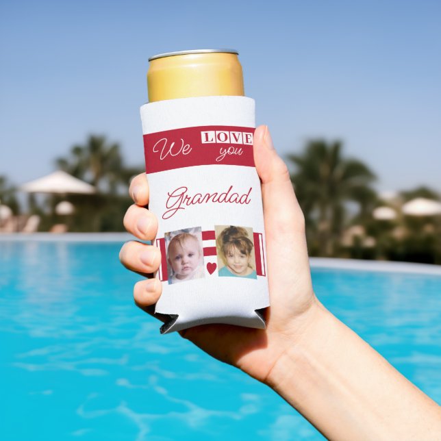 Enfriador De Latas Slim Te encanta granadilla 4 foto blanca y roja (Piscina in situ)