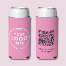 Texto de logotipo simple Código QR Rosa