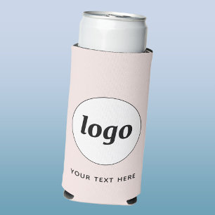 Enfriador De Latas Slim Texto de logotipo simple Negocios Promocional Rubo