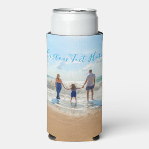 Enfriador De Latas Slim Texto personalizado de su Personalizado Refrigerad