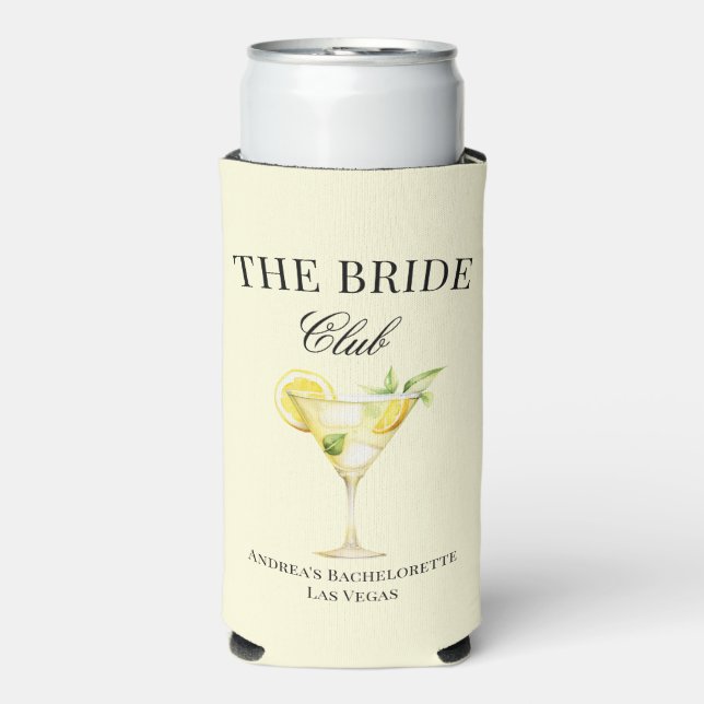 Enfriador De Latas Slim The Bride Lemon Cocktail Luxury Social Club (Frente Agua con Gas)