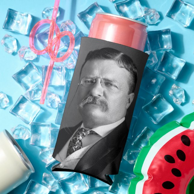 Enfriador De Latas Slim Theodore Roosevelt Teddy Presidente Republicano (Verano in situ)