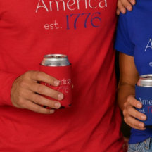 Tipografía del 4 de julio roja de América est 1776