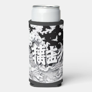 Enfriador De Latas Slim Tokio Blanco y Negro