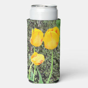 Enfriador De Latas Slim Tres tulipanes amarillos /
