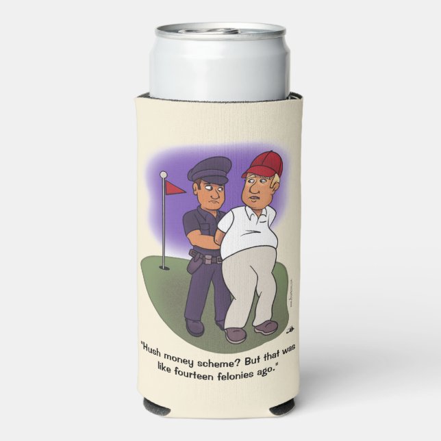 Enfriador De Latas Slim Trump Felonies (Reverso Agua con Gas)