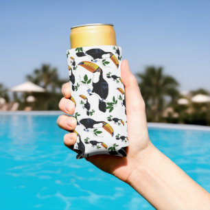 Enfriador De Latas Slim Tucanes Tropicales - Jungla Divertida