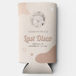 Enfriador De Latas Slim Última Fiesta de Soltera Retro Disco Personalizada