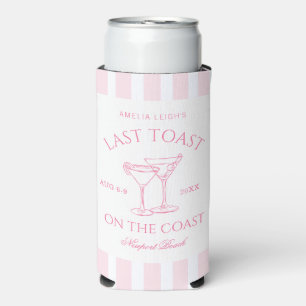 Enfriador De Latas Slim Última tostada en la Costa Rosa Bachelorette Weeke