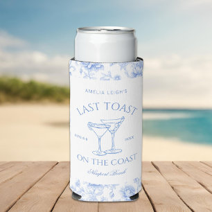 Enfriador De Latas Slim Última tostada en la soltera azul de Coast Beach