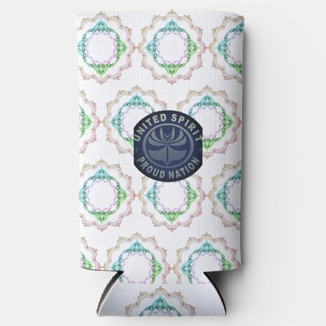 Enfriador De Latas Slim Una nación orgullosa del espíritu unido (Anverso)