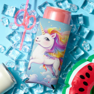 Enfriador De Latas Slim Unas cortinas y coloridas unicornios arrojan niños
