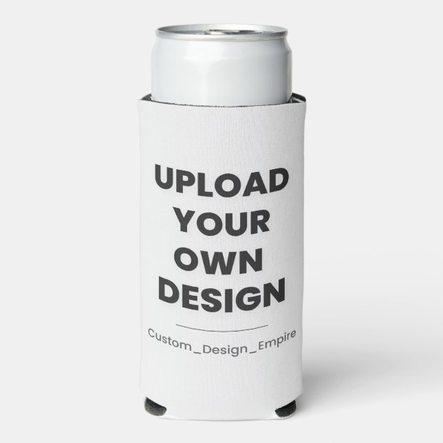 Enfriador De Latas Slim Upload Your Own Design Here | Custom Template (Frente Agua con Gas)