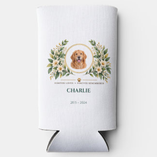 Enfriador De Latas Slim Vela conmemorativa personalizada para mascotas, fo
