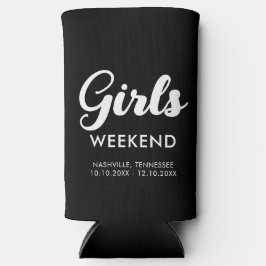 Enfriador De Latas Slim Viajes de diverso Chica de destino Viaje de fin de