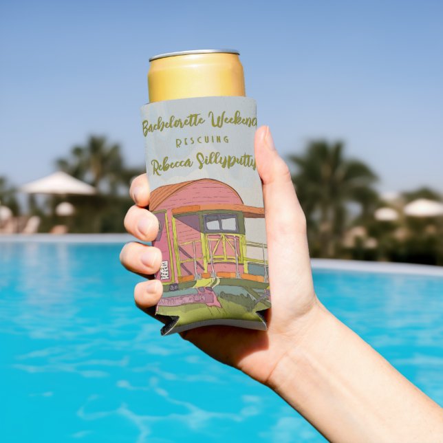 Enfriador De Latas Slim Vibraciones de Salvavidas Rosa Fin de Semana de De (Piscina in situ)