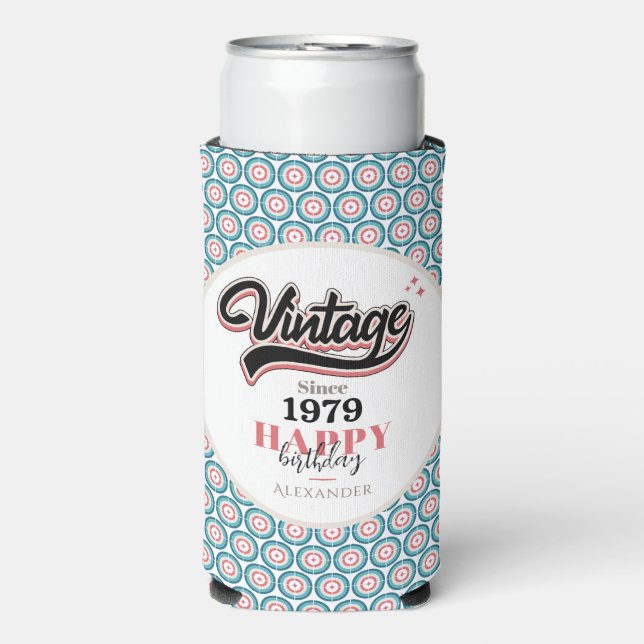 Enfriador De Latas Slim Vintage desde 1979 (Frente Agua con Gas)