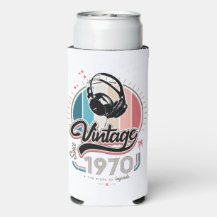 Enfriador De Latas Slim Vintage desde audífonos de 1970