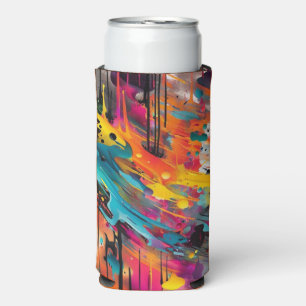 Enfriador De Latas Slim Vivid Chaos Splash Graffiti