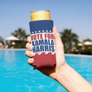 Enfriador De Latas Slim Votación por la bandera norteamericana de Kamala H