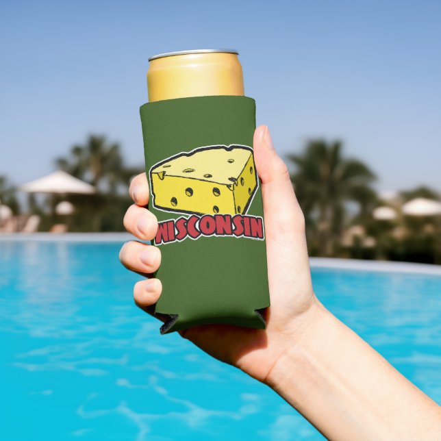Enfriador De Latas Slim Wisconsin Cheese Wedge (Piscina in situ)