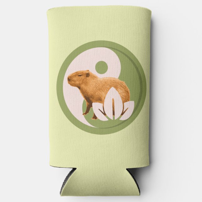 Enfriador De Latas Slim Zen Capybara Yin Yang (Anverso)