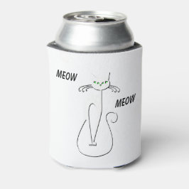 Enfriador De Latas Slinky Black Cat Meow Meow Personalizado Textos Oj