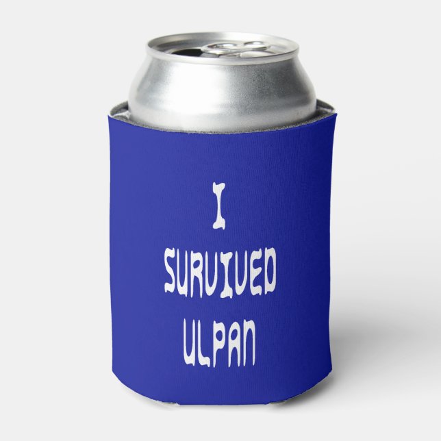 Enfriador De Latas Sobreviví a Ulpan (Lata Anverso)