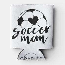 Enfriador De Latas Soccer Mom Heart Ball