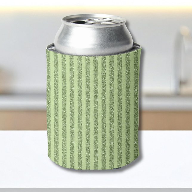 Enfriador De Latas Soft Pistachio Glitter Style Minimal Pattern (Subido por el creador)