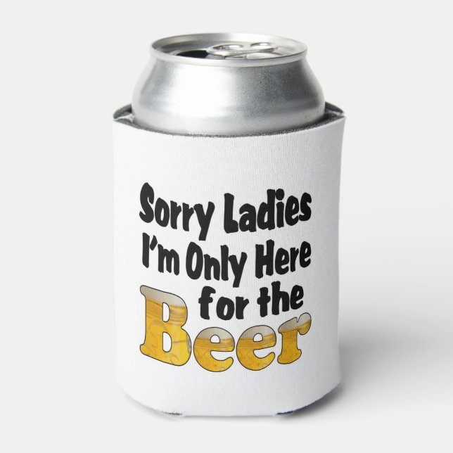 Enfriador De Latas Sólo aquí para el Refrigerador de bebidas de cerve (Lata Anverso)