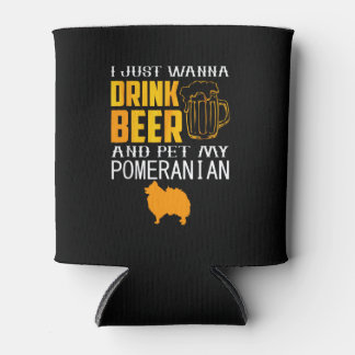 Enfriador De Latas Solo Quiero Dink Beer Y Mascota Mi Pomerania
