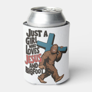 Enfriador De Latas Solo un Chica que ama a Jesús y a los pies de pata