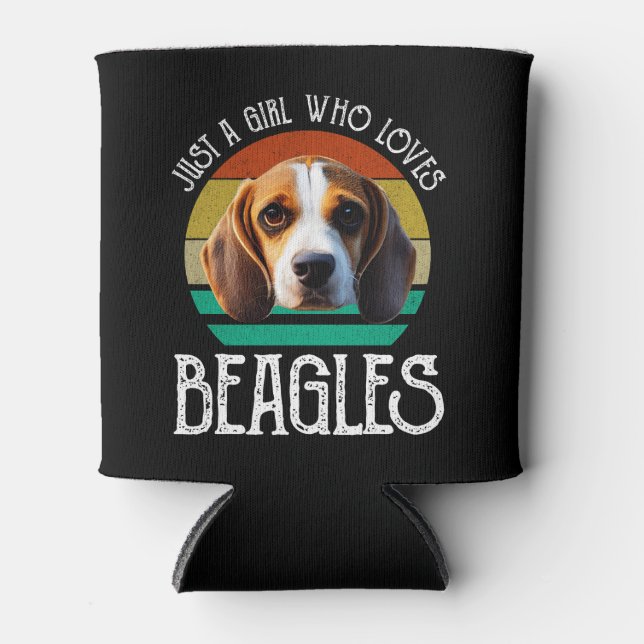 Enfriador De Latas Sólo Un Chica Que Ama A Los Beagles (Anverso)