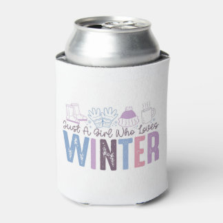 Enfriador De Latas Sólo un Chica que ama el diseño estacional de invi
