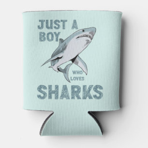 Enfriador De Latas Solo un chico que ama a Shark Shark Lover
