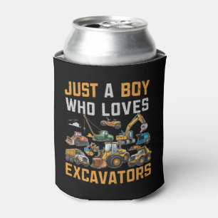 Enfriador De Latas Solo un chico que ama las excavadoras de construcc