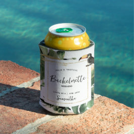 Enfriador De Latas Soltera Palmas Tropicales | Monograma