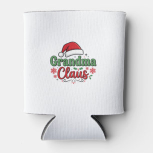 Enfriador De Latas Sombrero de Navidad de Santa Claus Abuela