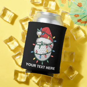 Enfriador De Latas Sombrero de Santa con luces de Navidad para pelota
