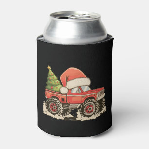 Enfriador De Latas Sombrero de Santa de Camión Monstruo de Navidad Va